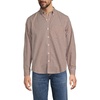 image:imageLands End Mens Traditional Fit Essential Lightweight Poplin ShirtBrownWhite Gingham