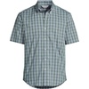 image:imageLands End Mens Traditional Fit Short Sleeve Travel Kit ShirtEucalyptusWhite Plaid