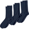 image:imageLands End Womens 3Pack Everyday Basic Crew SocksTrue Navy