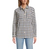 image:imageLands End Womens Anyweather Fleece Shirt JacketIvory Latte Plaid