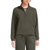 image:imageLands End Womens Anyweather RainDefense Fleece Quarter Zip PulloverForest Moss