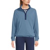 image:imageLands End Womens Anyweather RainDefense Fleece Quarter Zip PulloverSoft Peacock