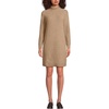 image:imageLands End Womens Boucle Long Sleeve Raglan Mock Neck Sweater DressVicuna Heather