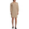 image:imageLands End Womens Cotton Blend Cable Crew Neck Sweater DressFrench Pecan Heather