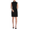 image:imageLands End Womens Cotton Blend Short Sleeve Mock Neck Sweater DressBlack