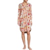 image:imageLands End Womens Cotton Poplin Long Sleeve Sleepshirt NightgownTropical StampWhite
