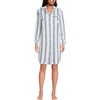 White/Clear Blue Floral Stripe
