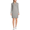 image:imageLands End Womens Cozy Lofty Quarter Zip Sweater DressGray Heather