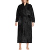 image:imageLands End Womens Cozy Plush Long Wrap RobeBlack