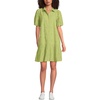 image:imageLands End Womens Elbow Sleeve Eyelet Knee Length Shirt DressBright Pistachio Floral Eyelet