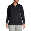 image:imageLands End Womens Fleece Quarter Zip PulloverBlack