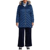 image:imageLands End Womens Insulated Cozy Fleece Lined Primaloft CoatDeep Sea Navy
