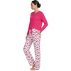 image:imageLands End Womens Knit 2 Piece Pajama Set  Long Sleeve Top and PantsHot Pink Floral