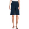 image:imageLands End Womens Knit High Rise Pleated 12 Bermuda ShortsRadiant Navy