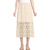 image:imageLands End Womens Lace Overlay Midi SkirtIvory Latte