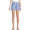 image:imageLands End Womens Poplin High Rise Pull On 5 ShortsSapphire Gem Blue Broad Stripe