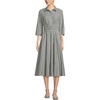 image:imageLands End Womens Poplin Midi Wrap Front DressRiver Stone Double Stripe