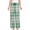 image:imageLands End Womens Print Flannel Pajama PantsLight EmeraldPink Plaid