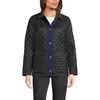 image:imageLands End Womens Reversible Barn Quilted JacketBlackNavy Plaid
