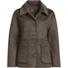 image:imageLands End Womens Reversible Shearling Fleece Button Front CoatBrown