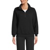 image:imageLands End Womens Serious Sweats Relaxed Quarter Zip Pullover SweatshirtBlack