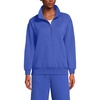 image:imageLands End Womens Serious Sweats Relaxed Quarter Zip Pullover SweatshirtBlue Breeze