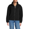 image:imageLands End Womens Shearling Zip Front Fleece JacketBlack