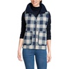 image:imageLands End Womens Sherpa Fleece Reversible Mixed Media VestNavyNavy Check