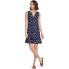 image:imageLands End Womens Sleeveless Cotton Jersey Notch Neck Flounce DressDeep SeaWhite Polka Dot