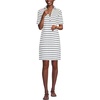 image:imageLands End Womens Starfish Elbow Sleeve Polo DressNavyIvory Feeder Stripe