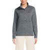 image:imageLands End Womens Sweater Fleece Snap Neck Pullover JacketCharcoal Heather
