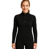 image:imageLands End Womens Thermaskin Baselayer 14 Zip Top  Long Sleeve Lightweight HeatGenerating Thermal ShirtBlack