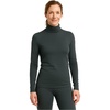 image:imageLands End Womens Thermaskin Baselayer Thermal Turtleneck Top  Long Sleeve Lightweight HeatGenerating Thermal ShirtEvening Forest