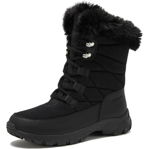 image:imageLands End Expedition Waterproof Insulated Womens Snow Boots Lace Up or Slip On Winter Boots for Women Medium or Wide Width Sizes 6 to 11 Black Brown Blue White or Grey Winter ShoesBlack Max