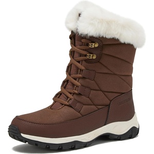 image:imageLands End Expedition Waterproof Insulated Womens Snow Boots Lace Up or Slip On Winter Boots for Women Medium or Wide Width Sizes 6 to 11 Black Brown Blue White or Grey Winter ShoesMedium Brown Max