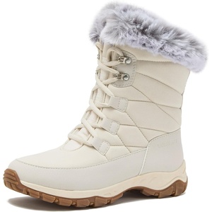 image:imageLands End Expedition Waterproof Insulated Womens Snow Boots Lace Up or Slip On Winter Boots for Women Medium or Wide Width Sizes 6 to 11 Black Brown Blue White or Grey Winter ShoesWhite Max