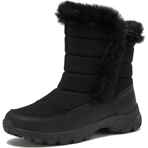 image:imageLands End Expedition Waterproof Insulated Womens Snow Boots Lace Up or Slip On Winter Boots for Women Medium or Wide Width Sizes 6 to 11 Black Brown Blue White or Grey Winter ShoesBlack
