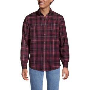 image:imageLands End Flagship Flannel ShirtBurgundy SpritzNavy Plaid