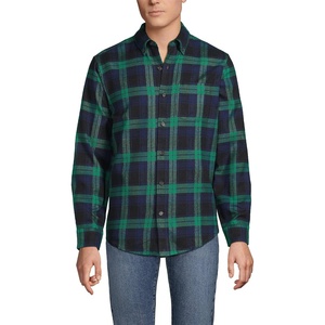 image:imageLands End Flagship Flannel ShirtRich CloverNavy Plaid