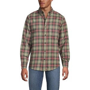 image:imageLands End Flagship Flannel ShirtSunwashed Olive Multi Plaid
