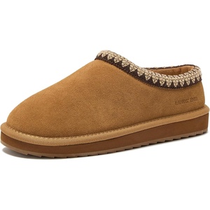 image:imageLands End Hearth Warm Fuzzy Slip On Slippers for Women Indoor Outdoor Comfortable Suede Womens Slippers Size 6 to 11 Brown or BlackTanTan