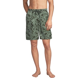 image:imageLands End Mens 9 Volley Hydroliner Swim TrunksRich Olive Stipple Palm