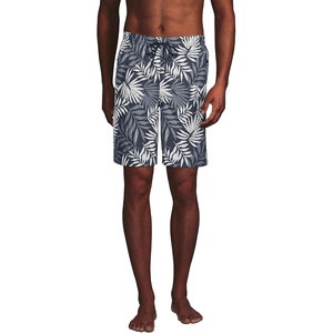 image:imageLands End Mens 9 Volley Hydroliner Swim TrunksSlate Blue Stipple Palm