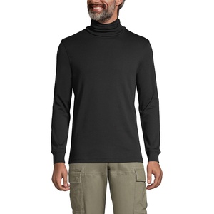image:imageLands End Mens AmericanGrown Supima Cotton Turtleneck ShirtBlack