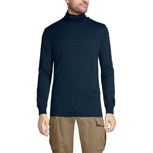 image:imageLands End Mens AmericanGrown Supima Cotton Turtleneck ShirtRadiant Navy