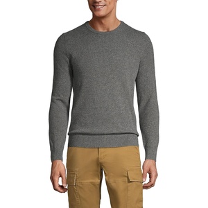 image:imageLands End Mens Fine Gauge Cashmere SweaterCharcoal Heather