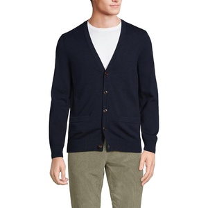 image:imageLands End Mens Fine Gauge Cotton CardiganRadiant Navy