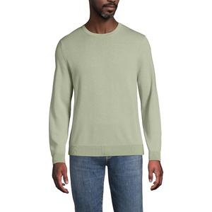 image:imageLands End Mens Fine Gauge Cotton Crew Neck SweaterAntique Moss