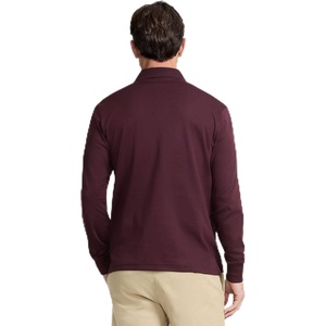 image:imageLands End Mens Long Sleeve AmericanGrown Supima Cotton Polo Shirt with PocketLush Burgundy