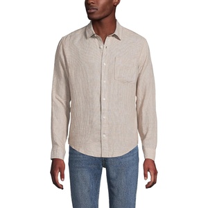 image:imageLands End Mens Long Sleeve Linen ShirtPale Desert Tan